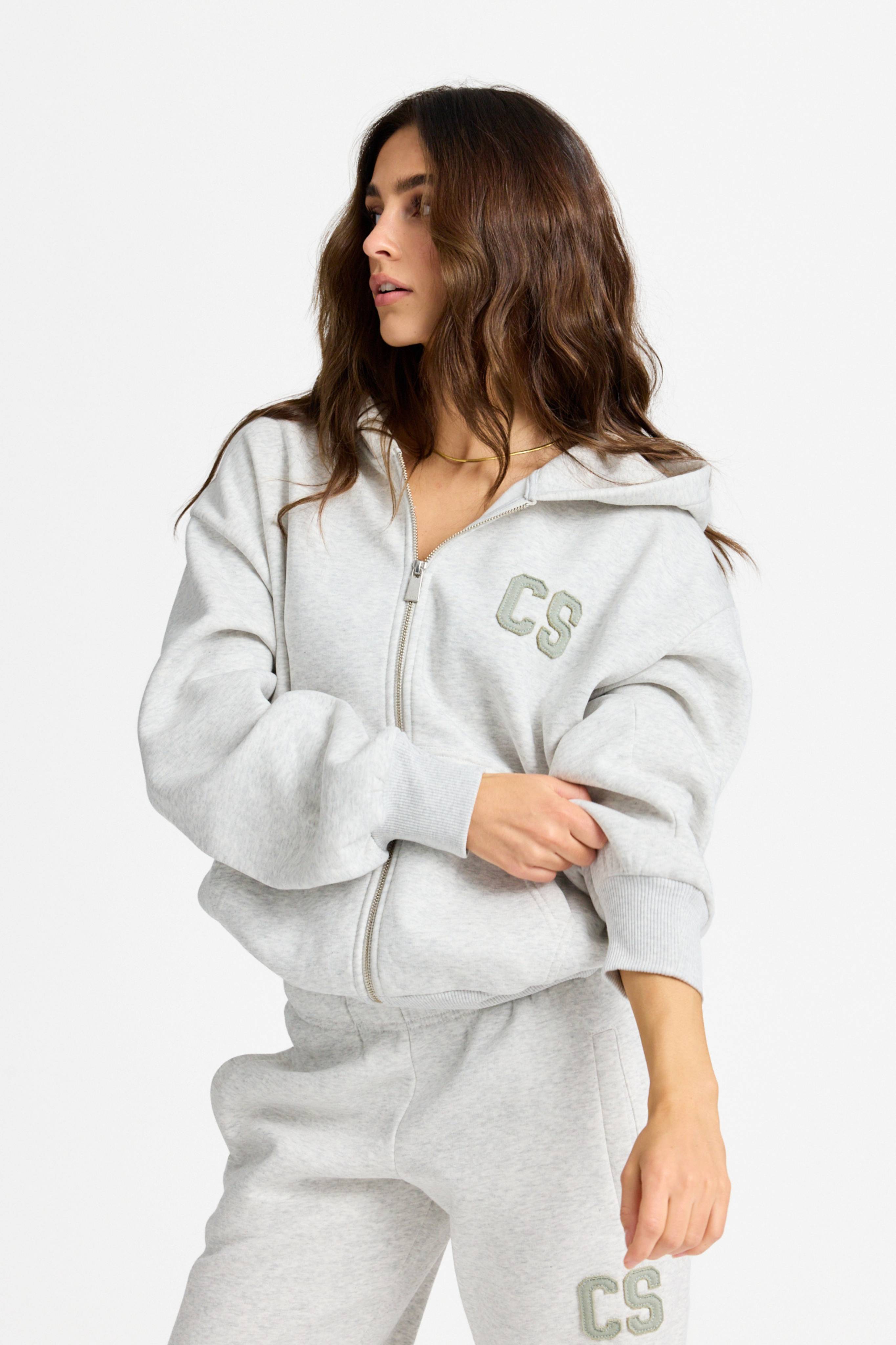 W. CS Zip Hoodie - Grey melange